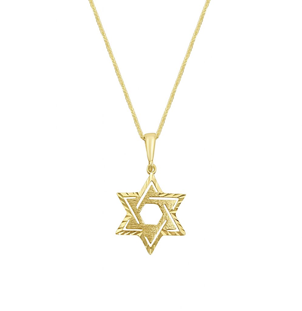 שרשרת מגן דוד מיוחדת מזהב 14 קראט