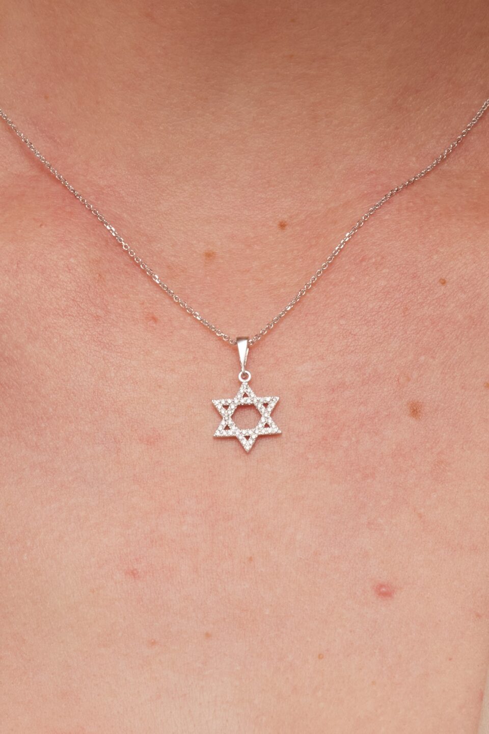 שרשרת מגן דוד יהלומים טבעיים. תכשיטי בר-דור