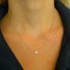 שרשרת מרקיזות יהלומי מעבדה זהב 14 קראט