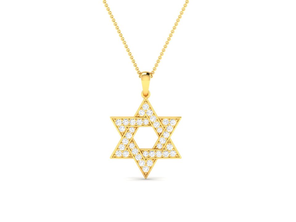 שרשרת מגן דוד יהלומים